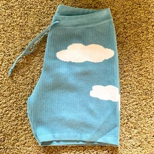 Terry cloth cloud shorts